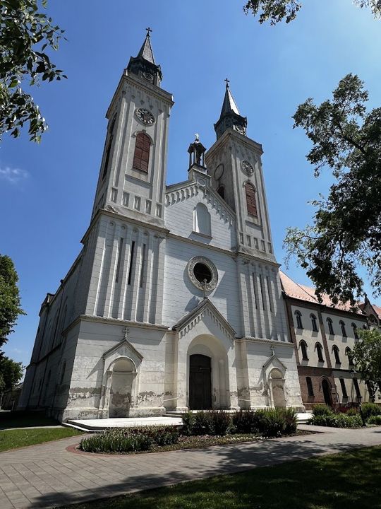 The twin-towered Carmelite Church of St Stephen the King in Sombor